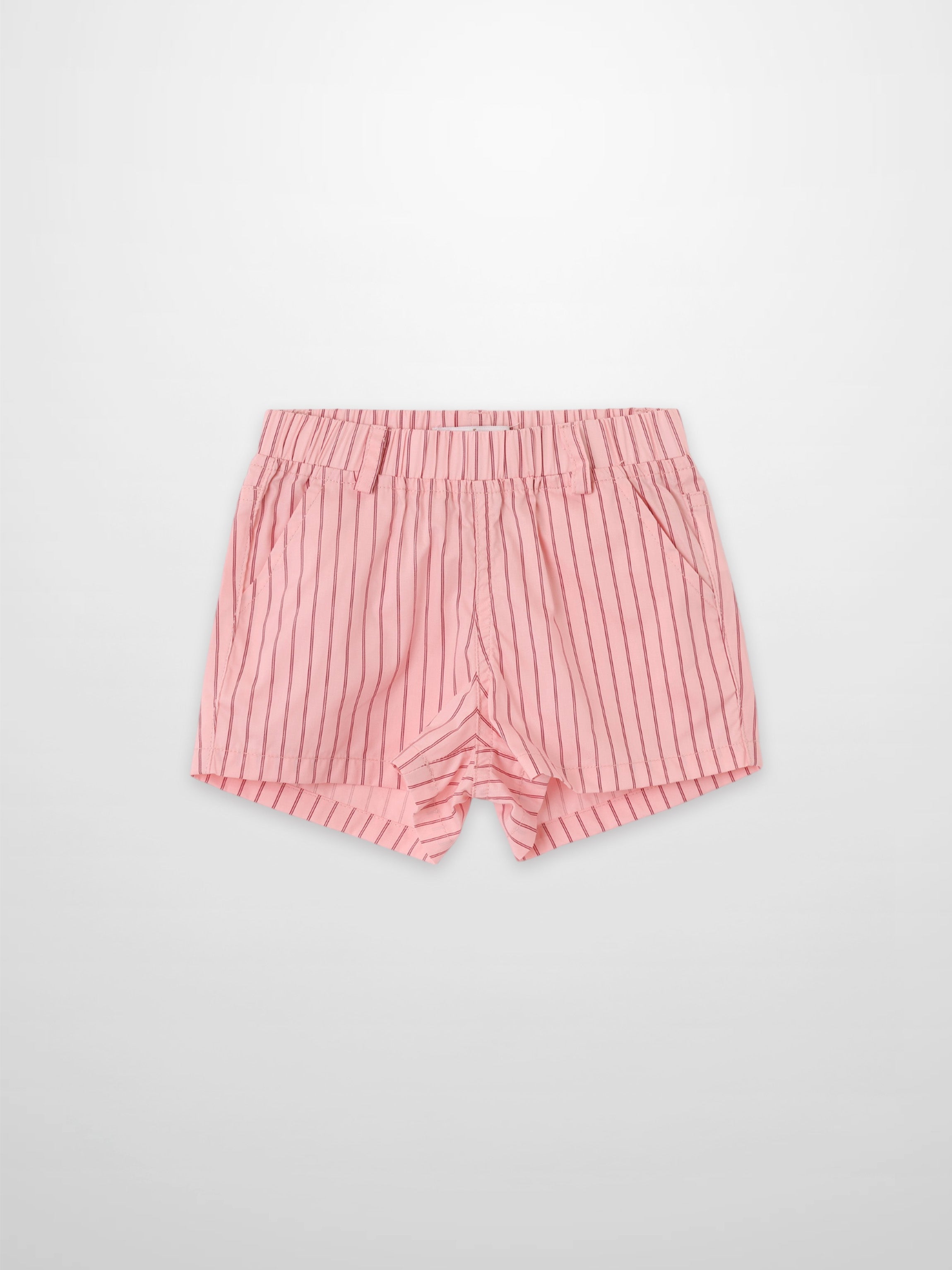 Striped Cotton Shorts - Pink