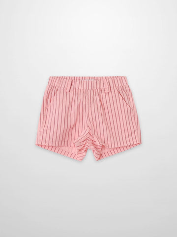Striped Cotton Shorts - Pink