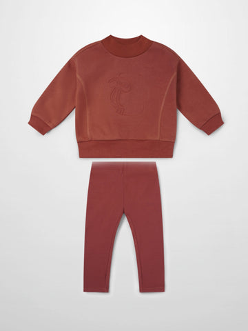 Embossed Mug Sweatshirt & Leggings Set