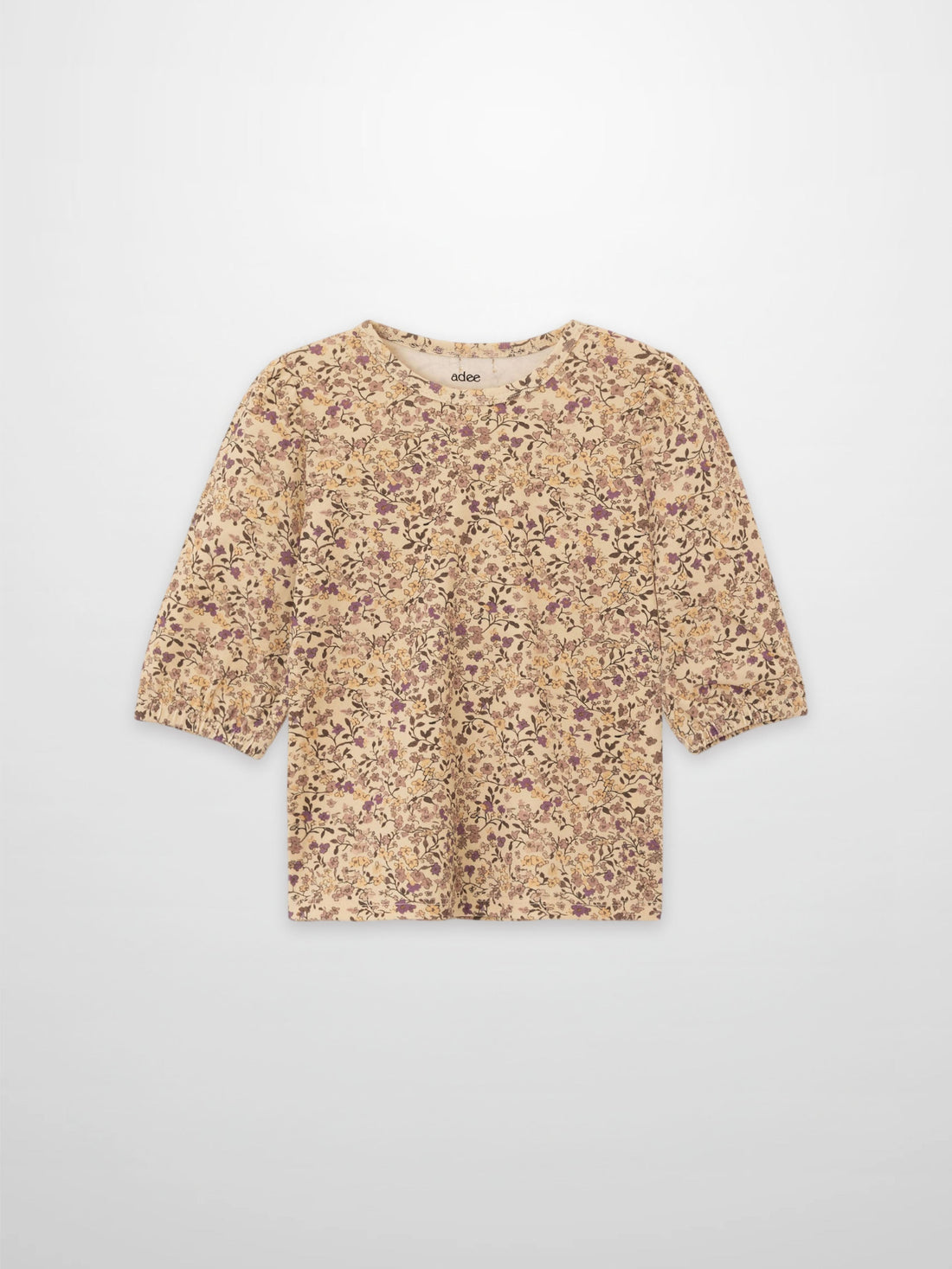 Purple Flower 3/4 Sleeve Shirt