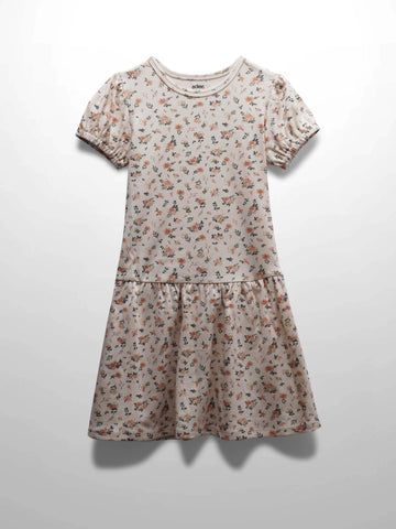 Petit Floral Dress- Short Bubble Sleeve