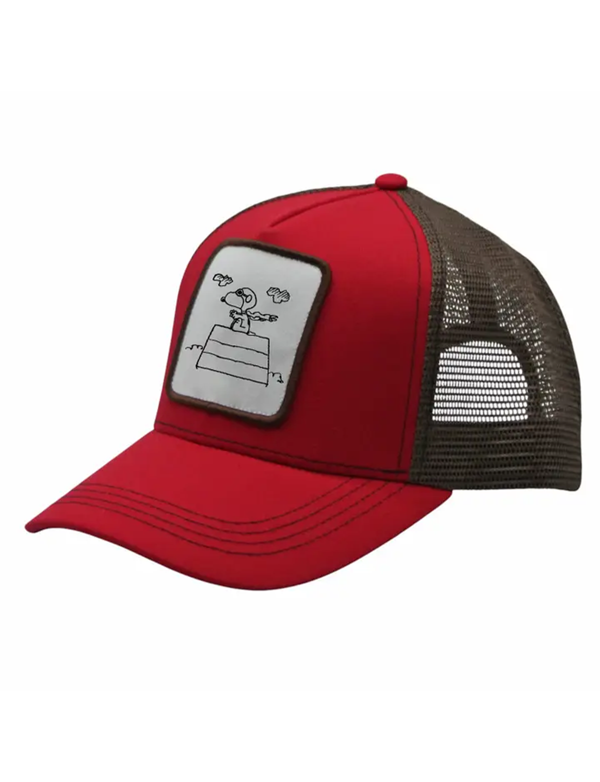 Peanuts Mesh Trucker Hat, Red Barron