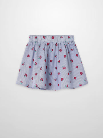 Strawberry Print Skirt