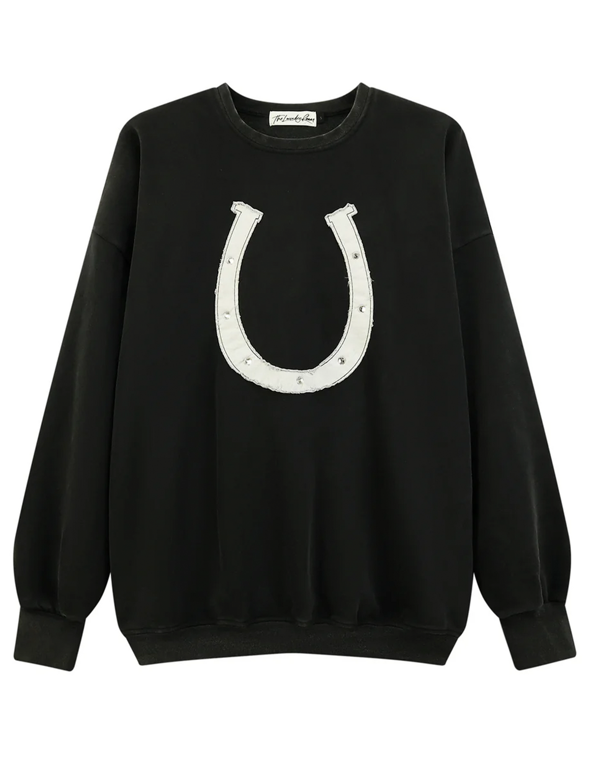 Horseshoe Patchwork Jumper, Black