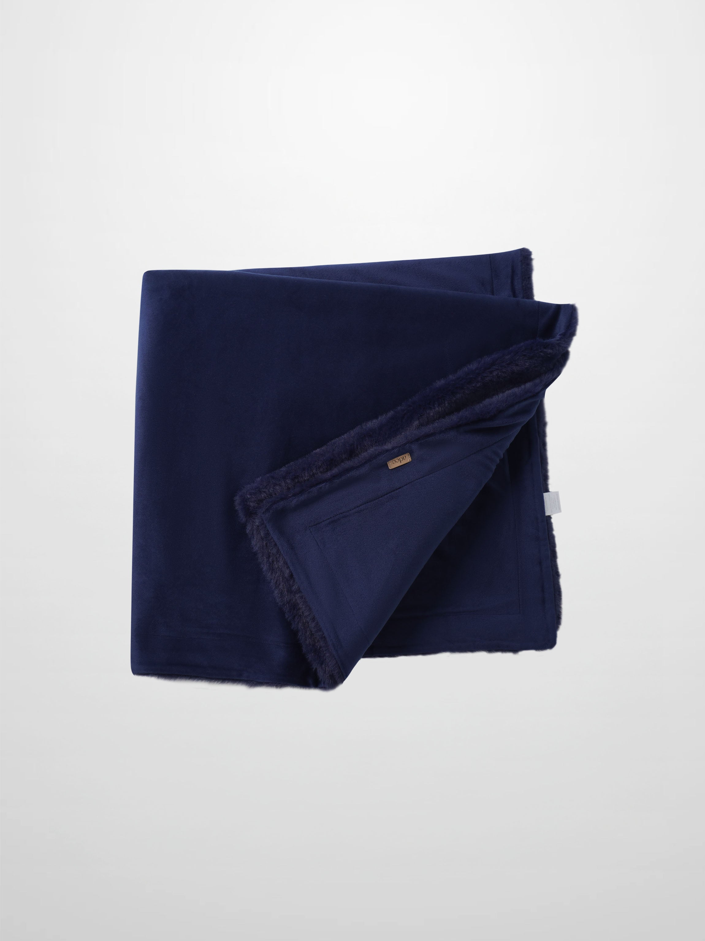 Plush Velour Blanket - Navy