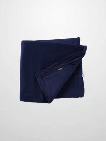 Plush Velour Blanket - Navy