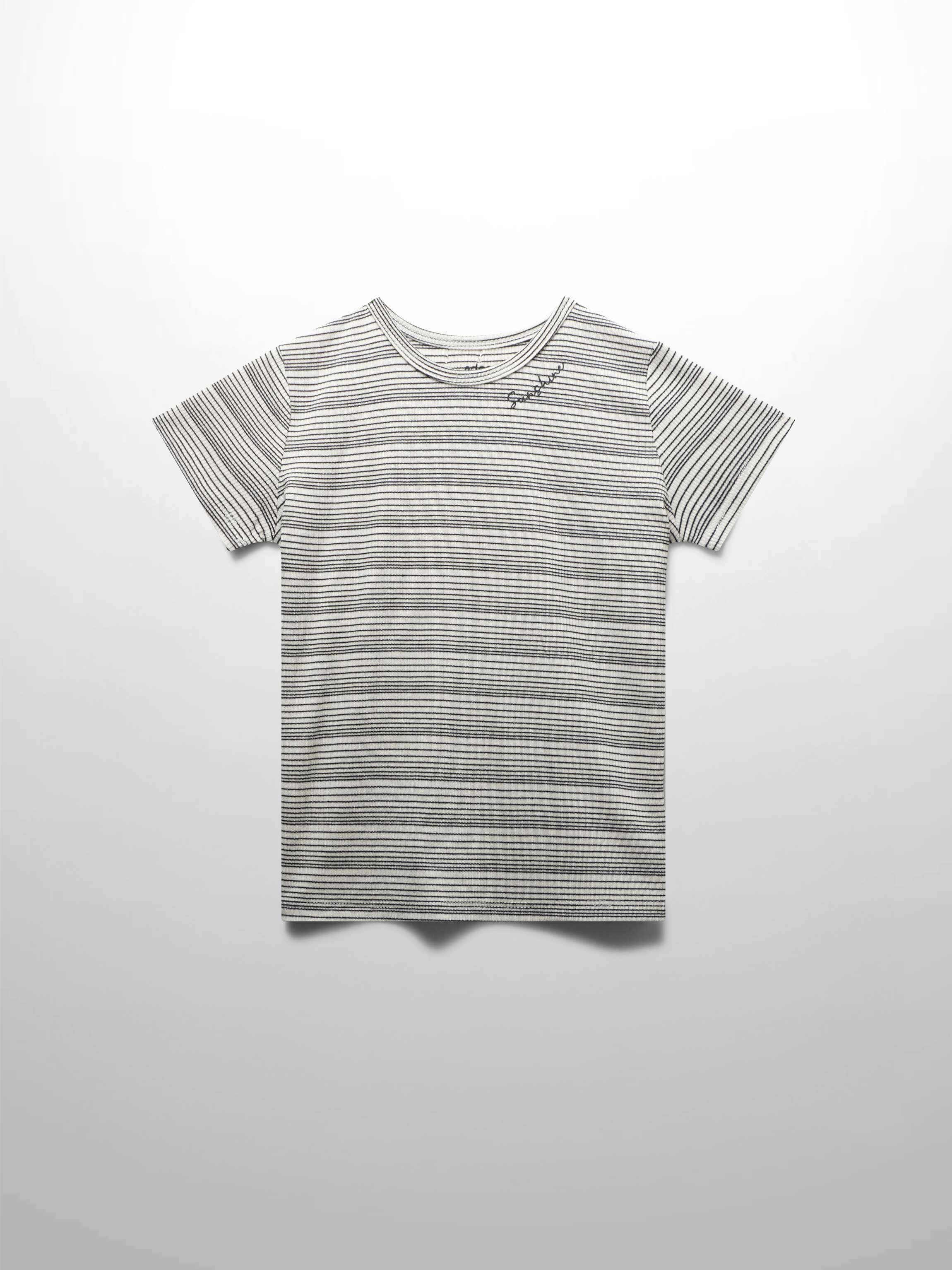 Black Striped  Boxy T-Shirt