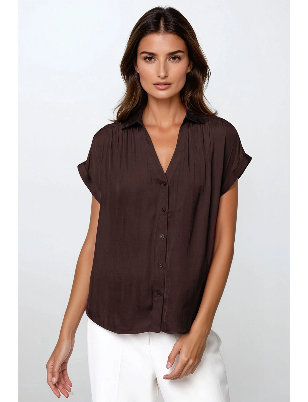 Laney Blouse, Chocolate