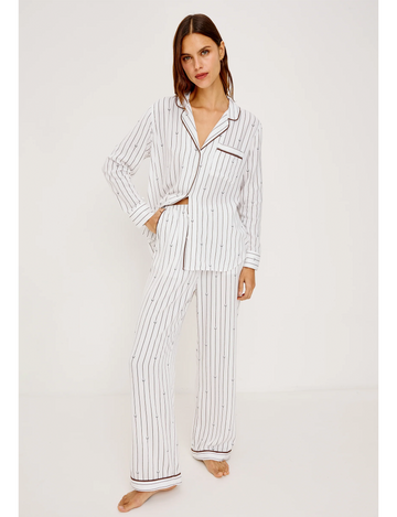 Luna Pajama Set, Striped Lucky Horseshoes