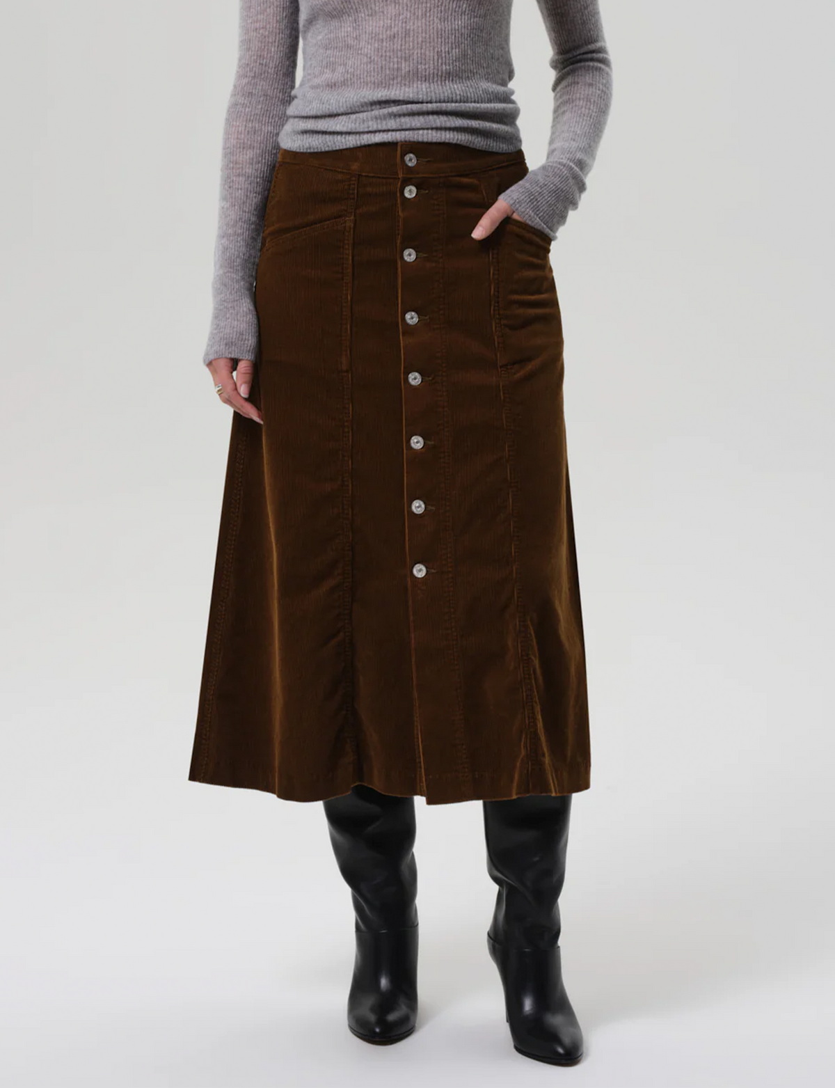 Devin A-Line Skirt, Manuka