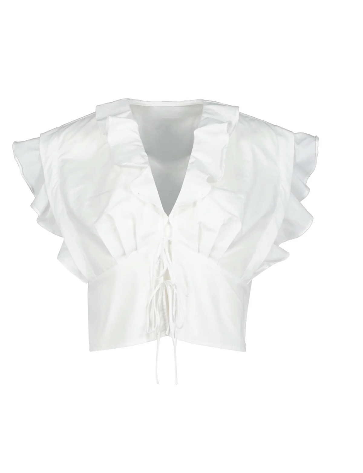 Raphael Ruffle Top, White
