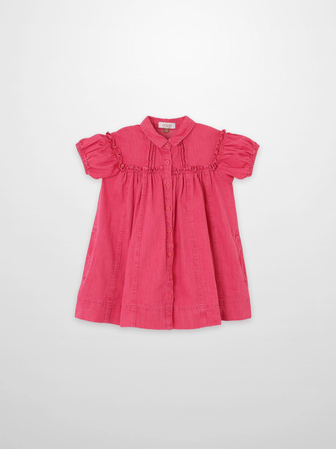 Short Sleeve Dress - Pink Denim