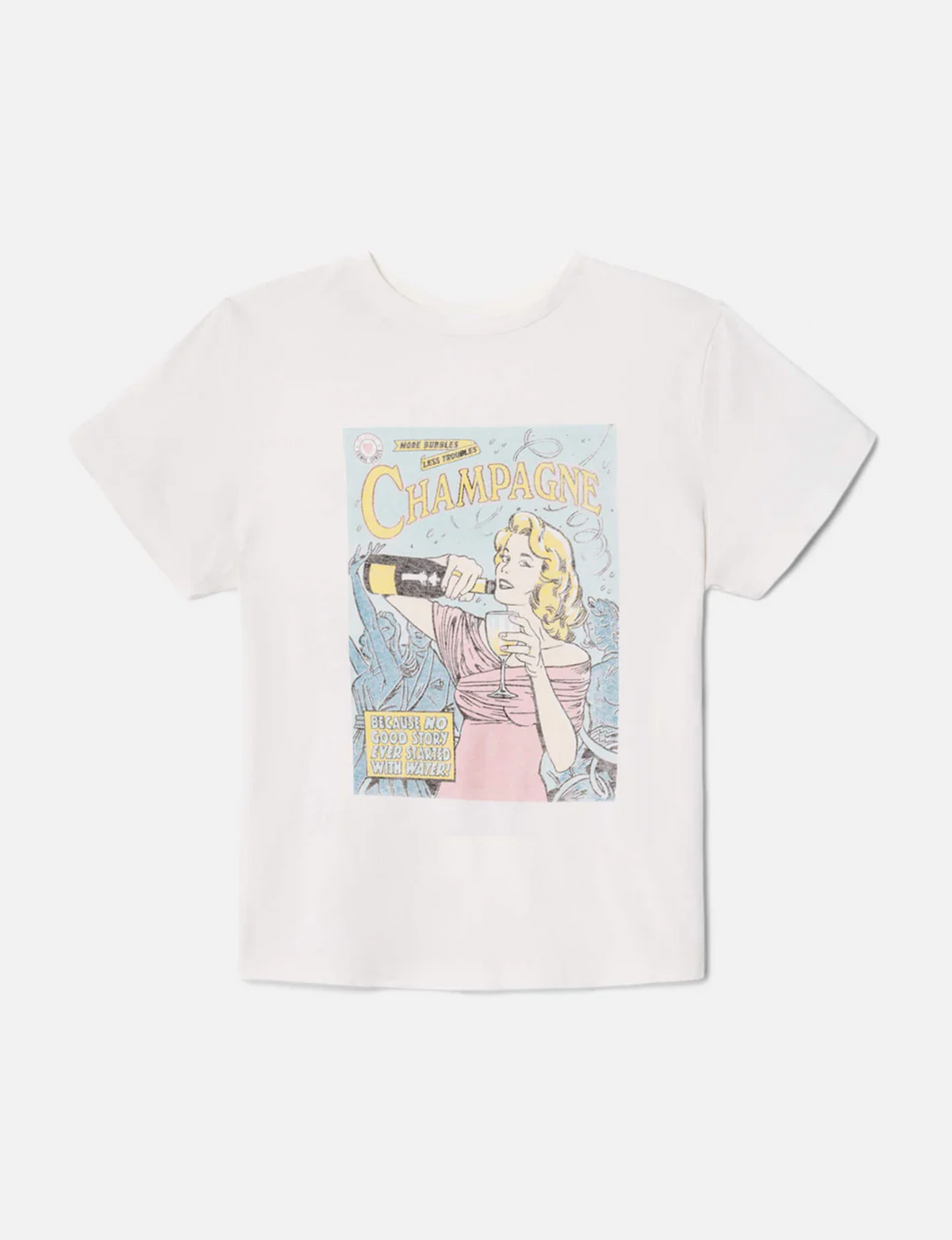Classic Bubbles Tee, Vintage White