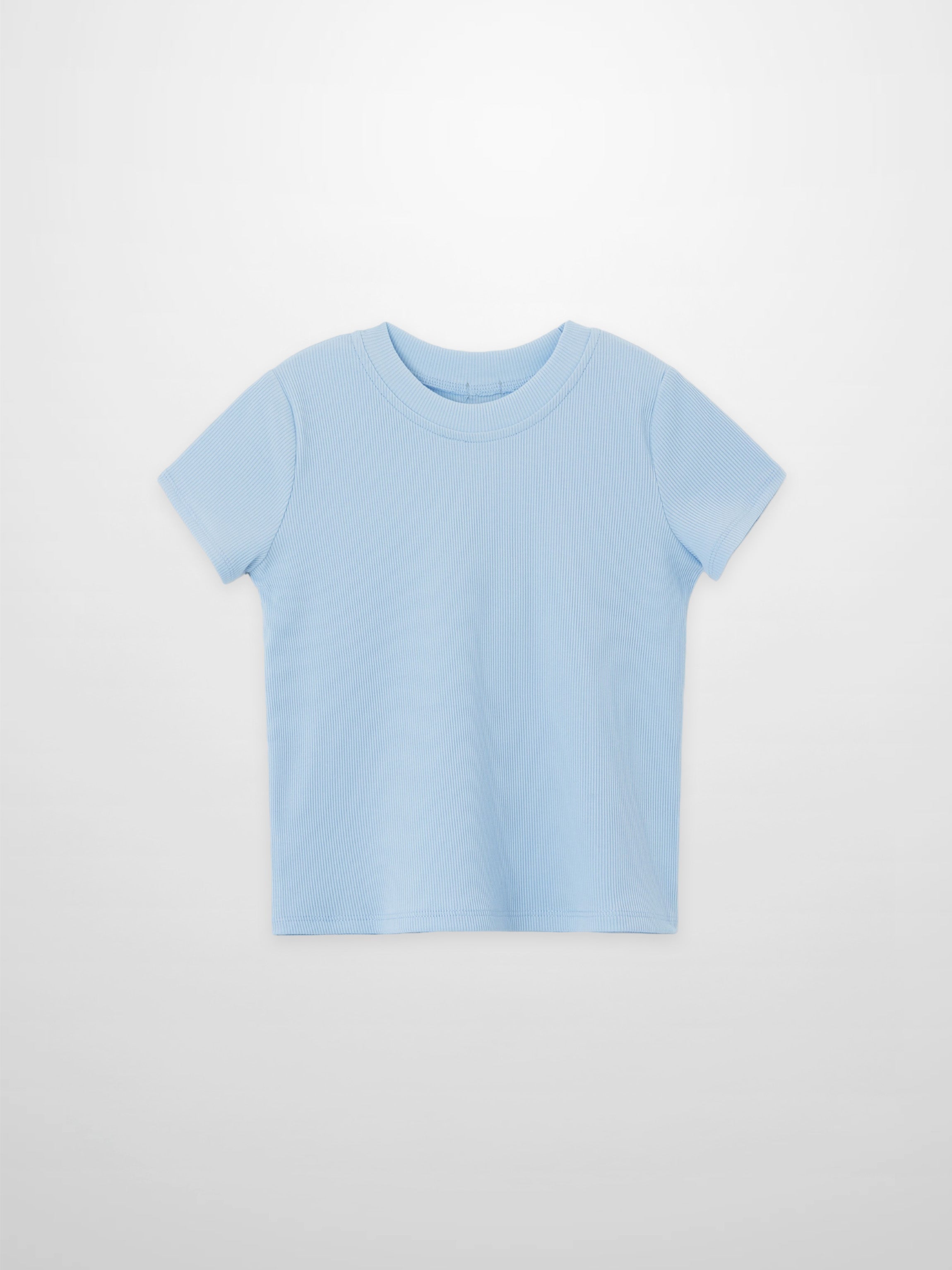 Thin Ribbed T-Shirt - Light Blue