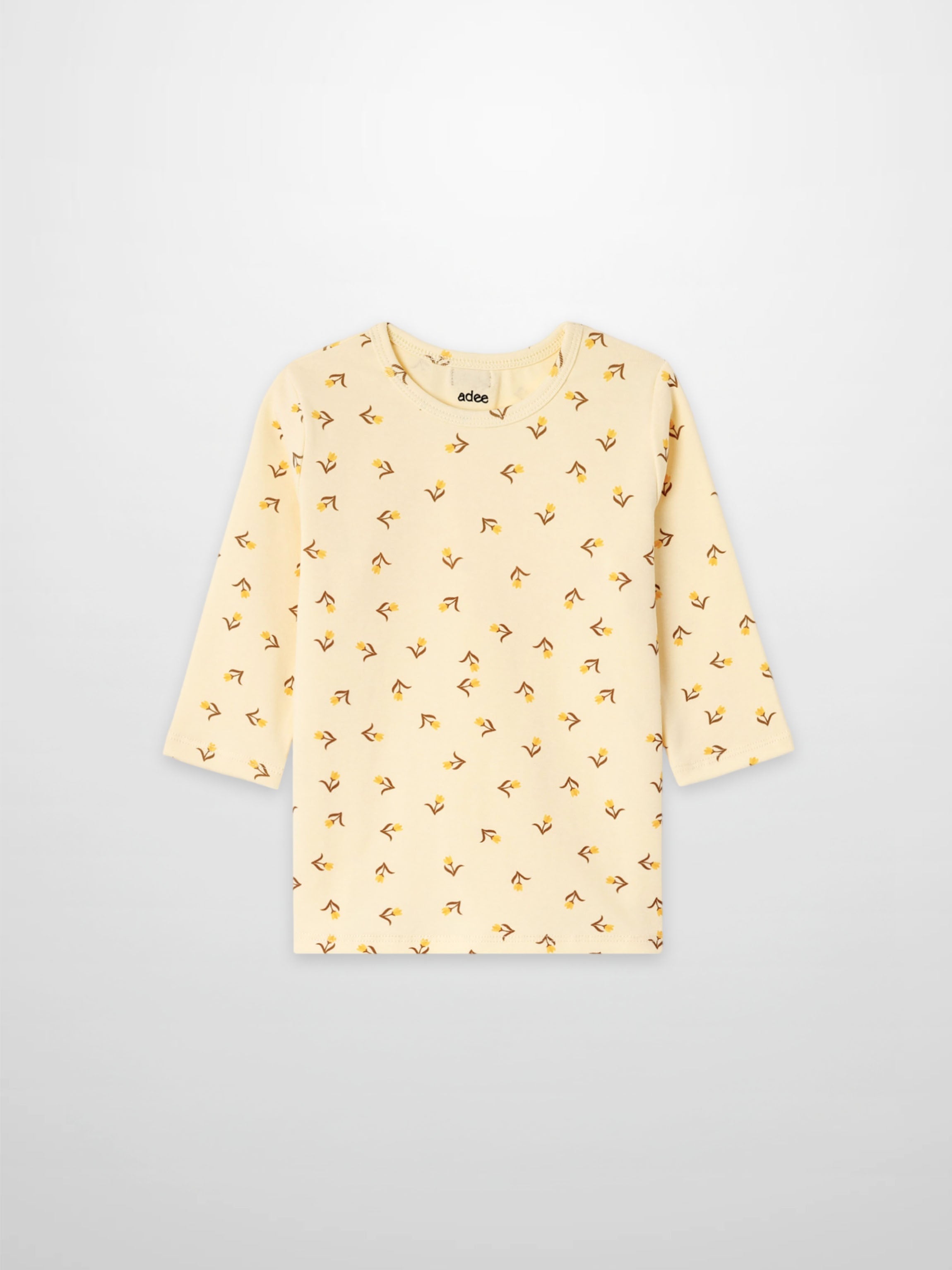 Butter Yellow Tulip T-shirt - 3/4 Sleeve