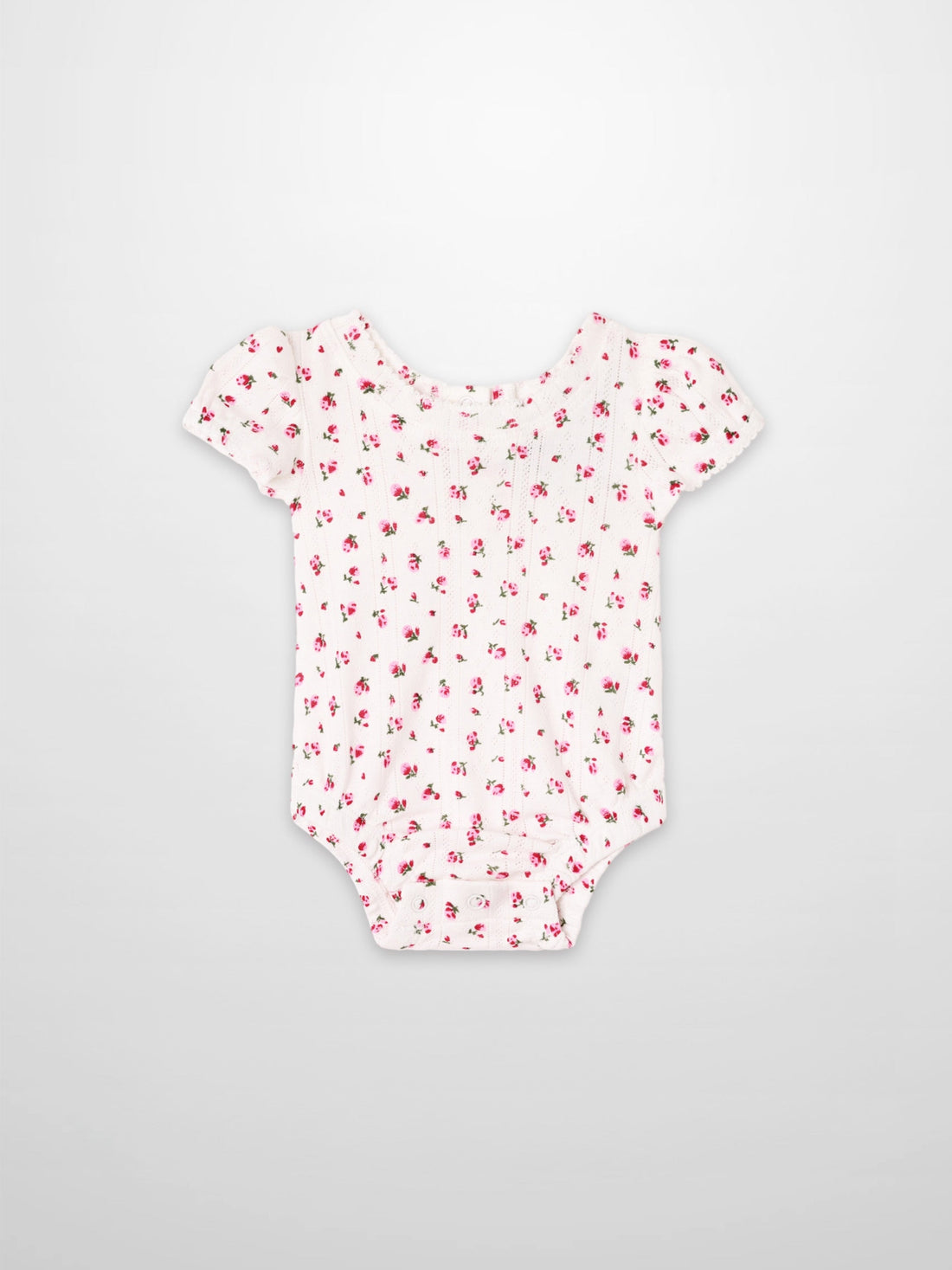 Pointelle Floral Romper