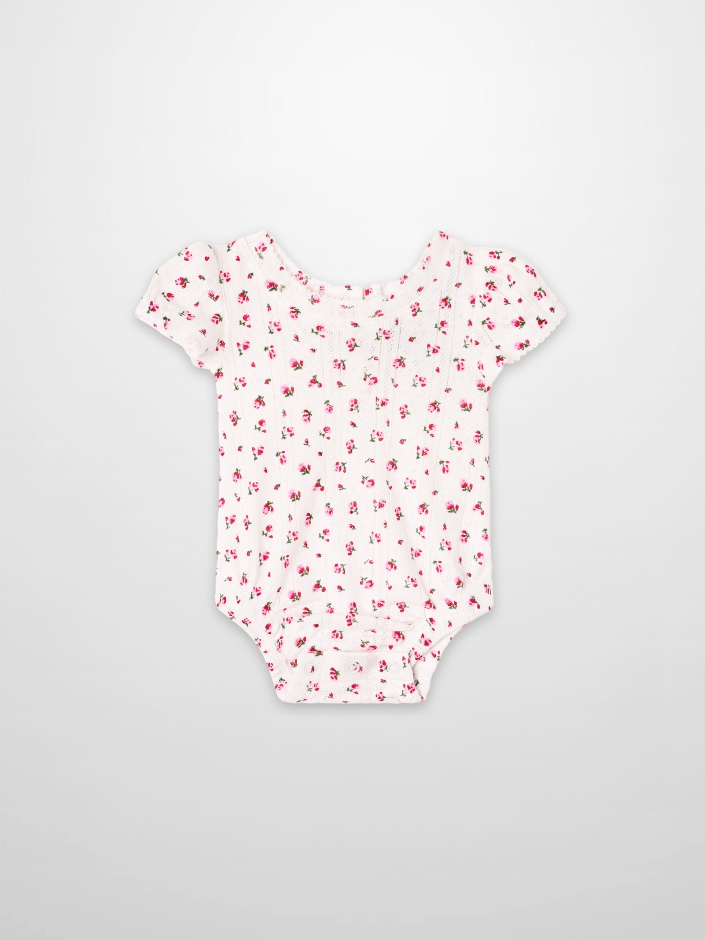Pointelle Floral Romper
