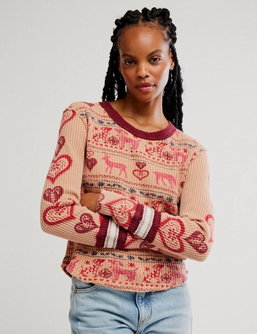 Blissful Layering Tee, Stone/Combo