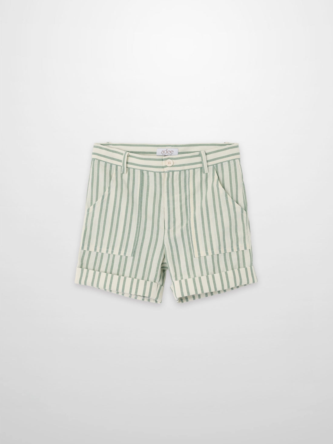 Green Striped Shorts