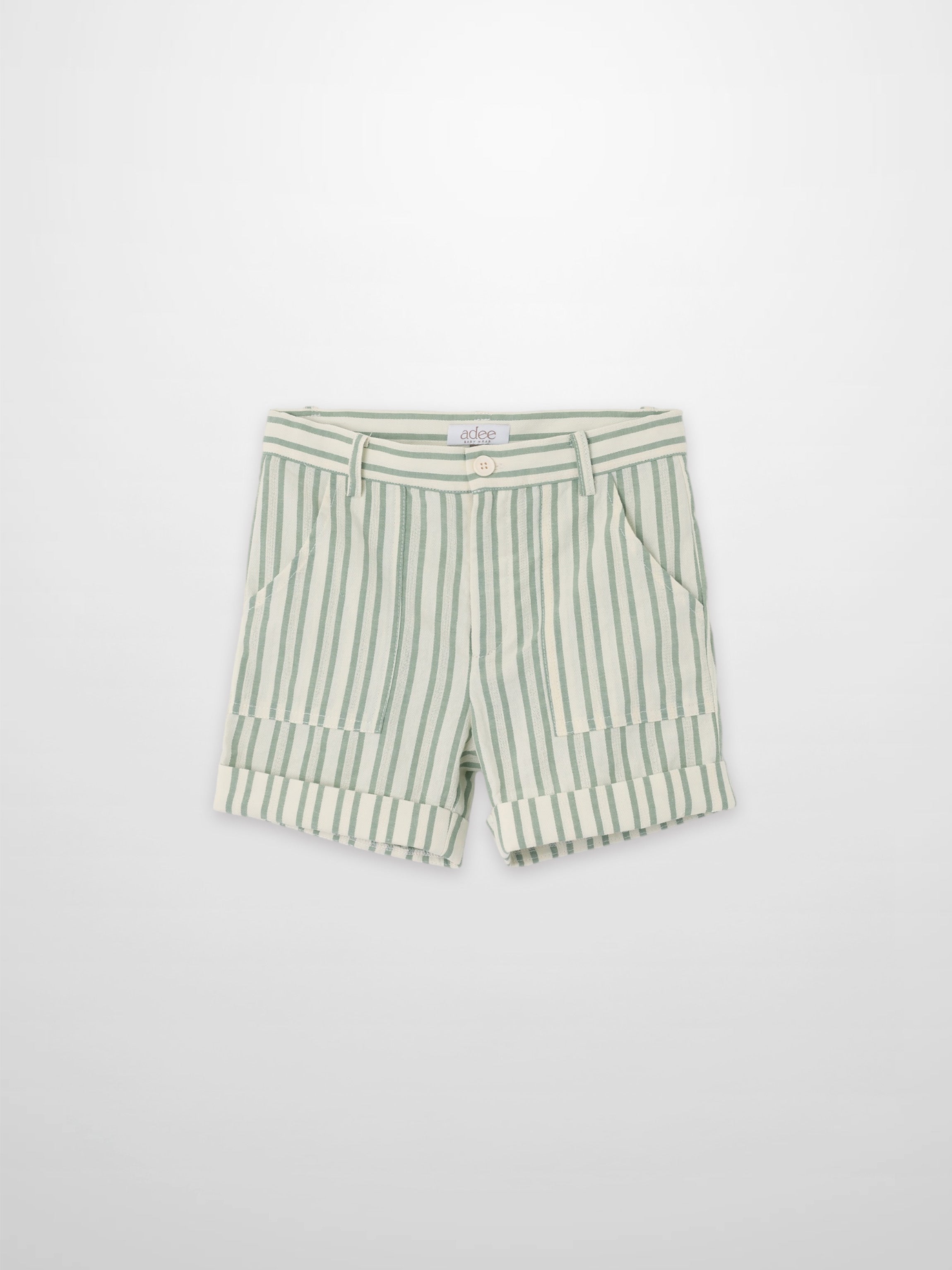 Green Striped Shorts