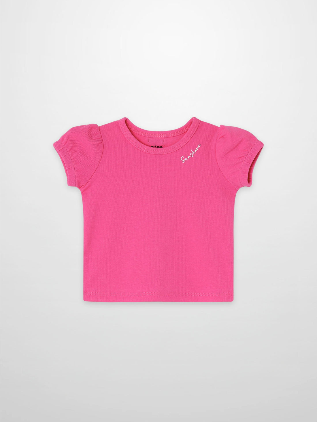 Short Sleeve Bubble T-Shirt - Pink