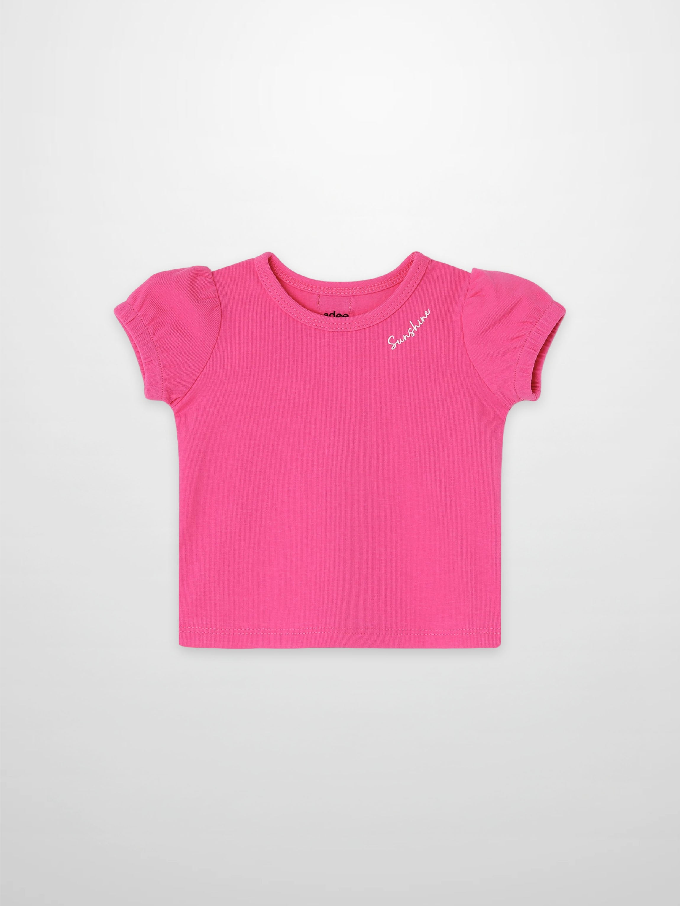 Short Sleeve Bubble T-Shirt - Pink