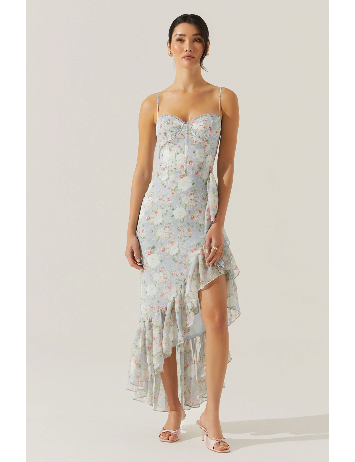 Brisbane Dress, Light Blue Floral