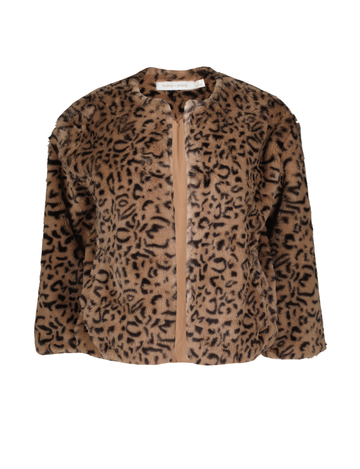Mica Faux Fur Jacket, Leopard
