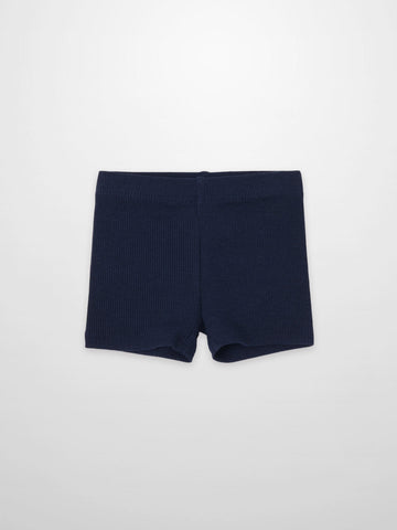 Biker Shorts Thin Ribbed- Navy