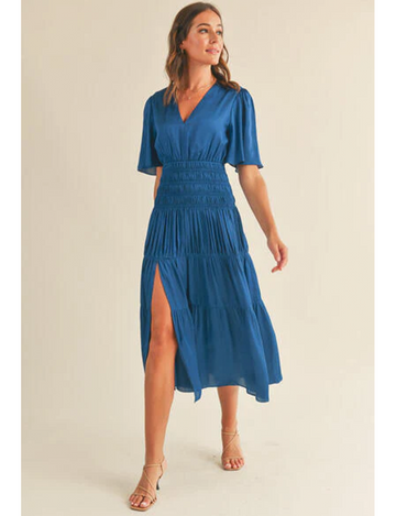 Samantha Satin Maxi, Royal Blue