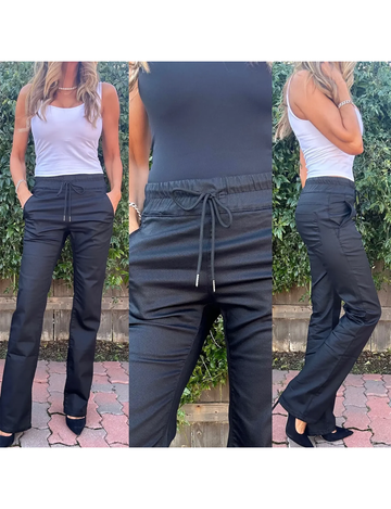 Loren String Pant, Black Stripe