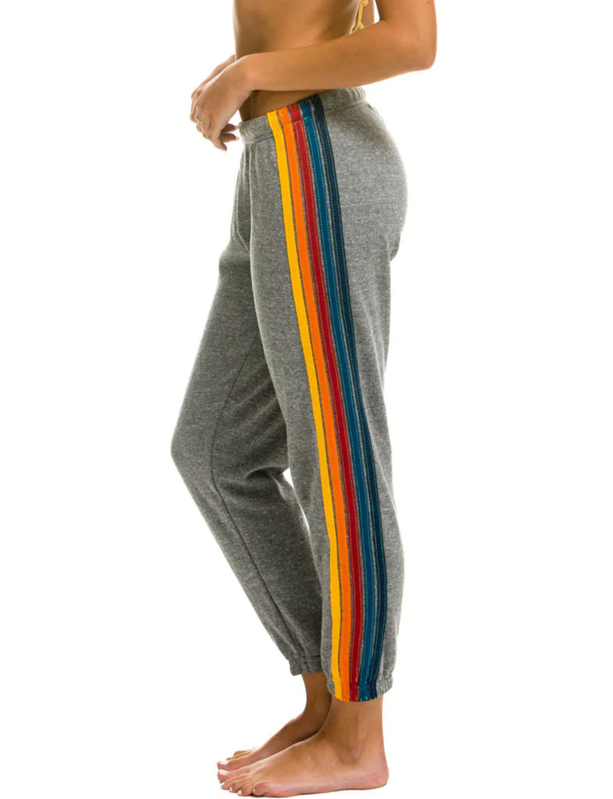 5 Stripe Sweatpants, Heather Grey/Multi