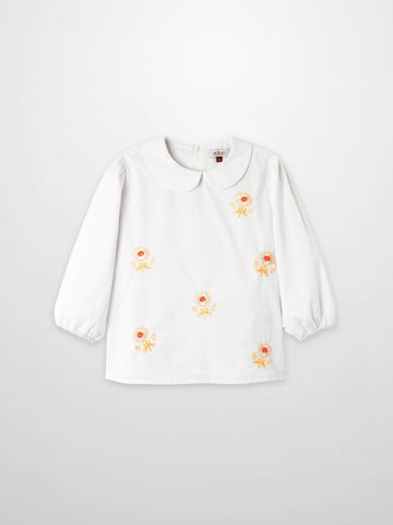 Embroidered Flower Shirt