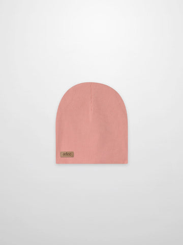 Thin Ribbed Beanie-Light Pink