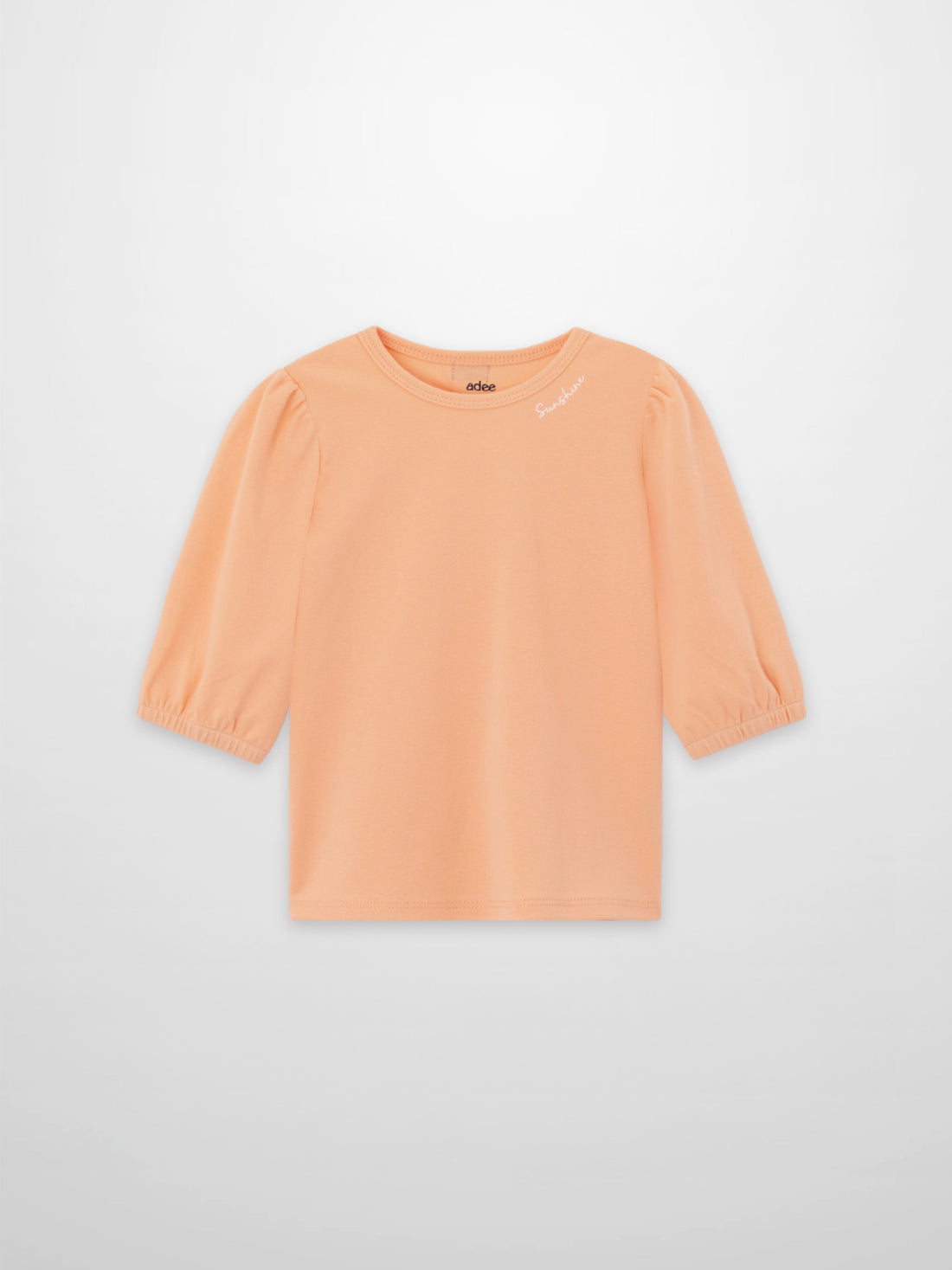 3/4 Puff Sleeve T-shirt - Peach