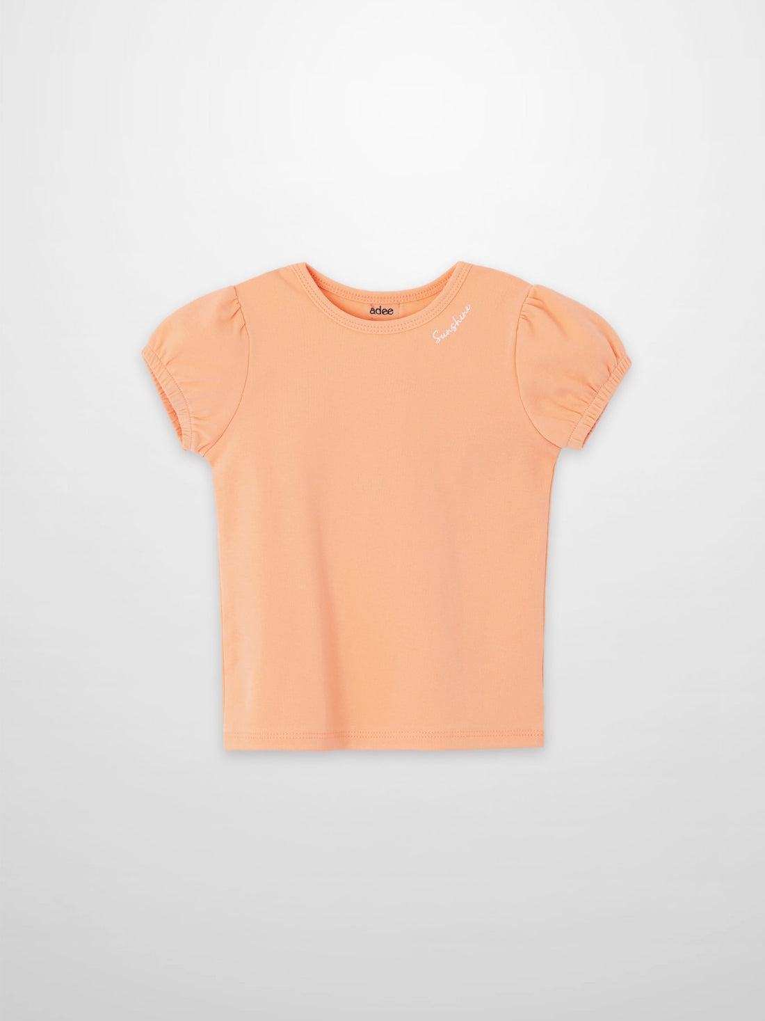 Short Puff Sleeve T-shirt - Peach