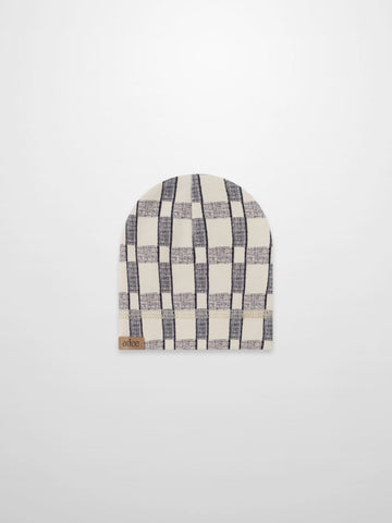 Windowpane Beanie - Blue