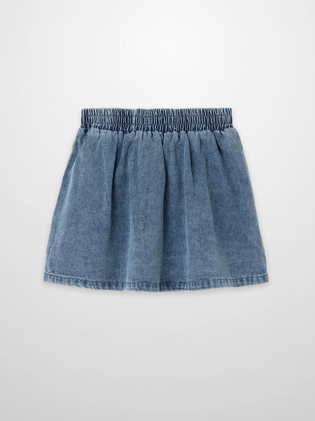 Paneled Skirt - Blue Denim