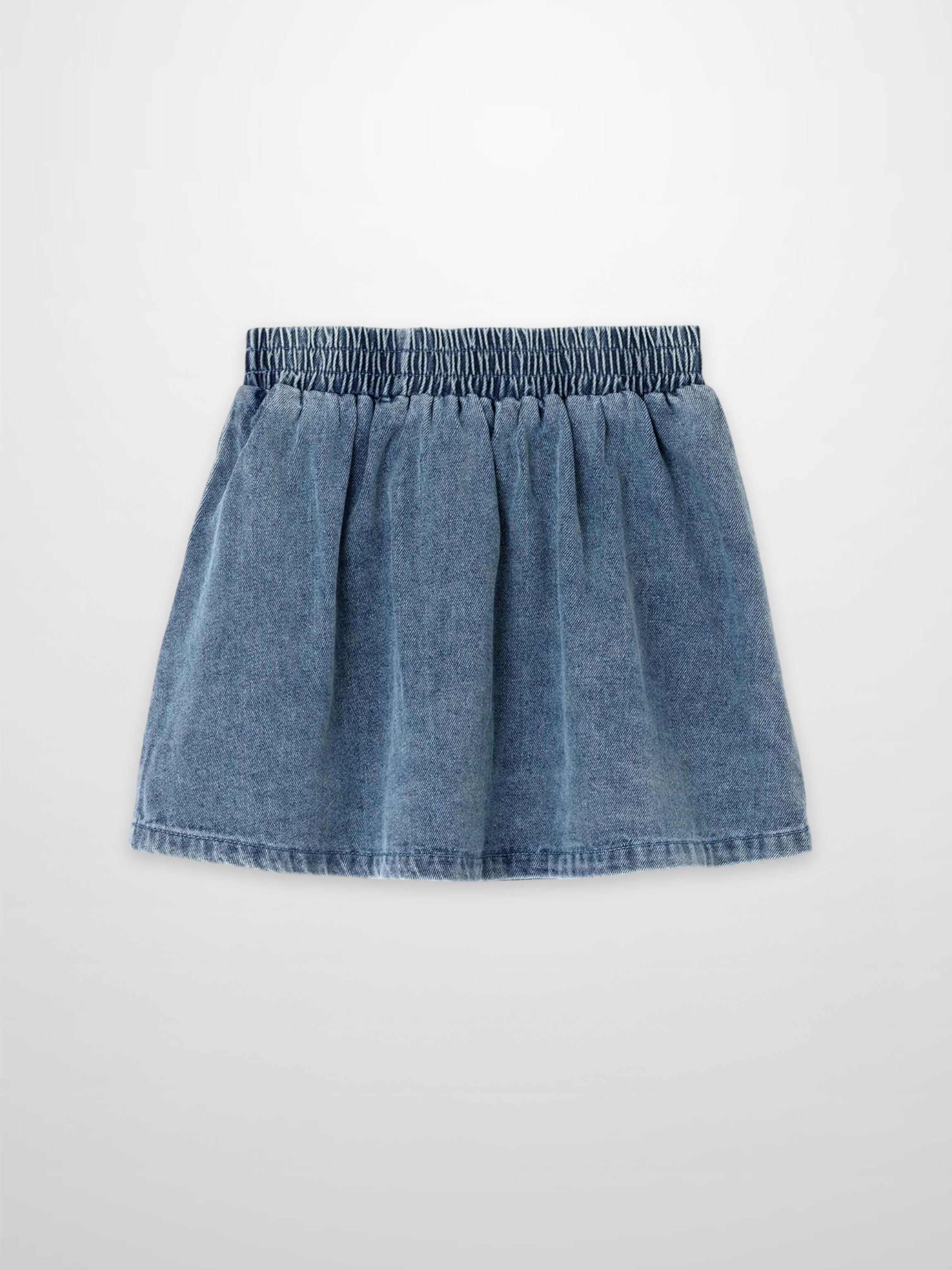 Paneled Skirt - Blue Denim