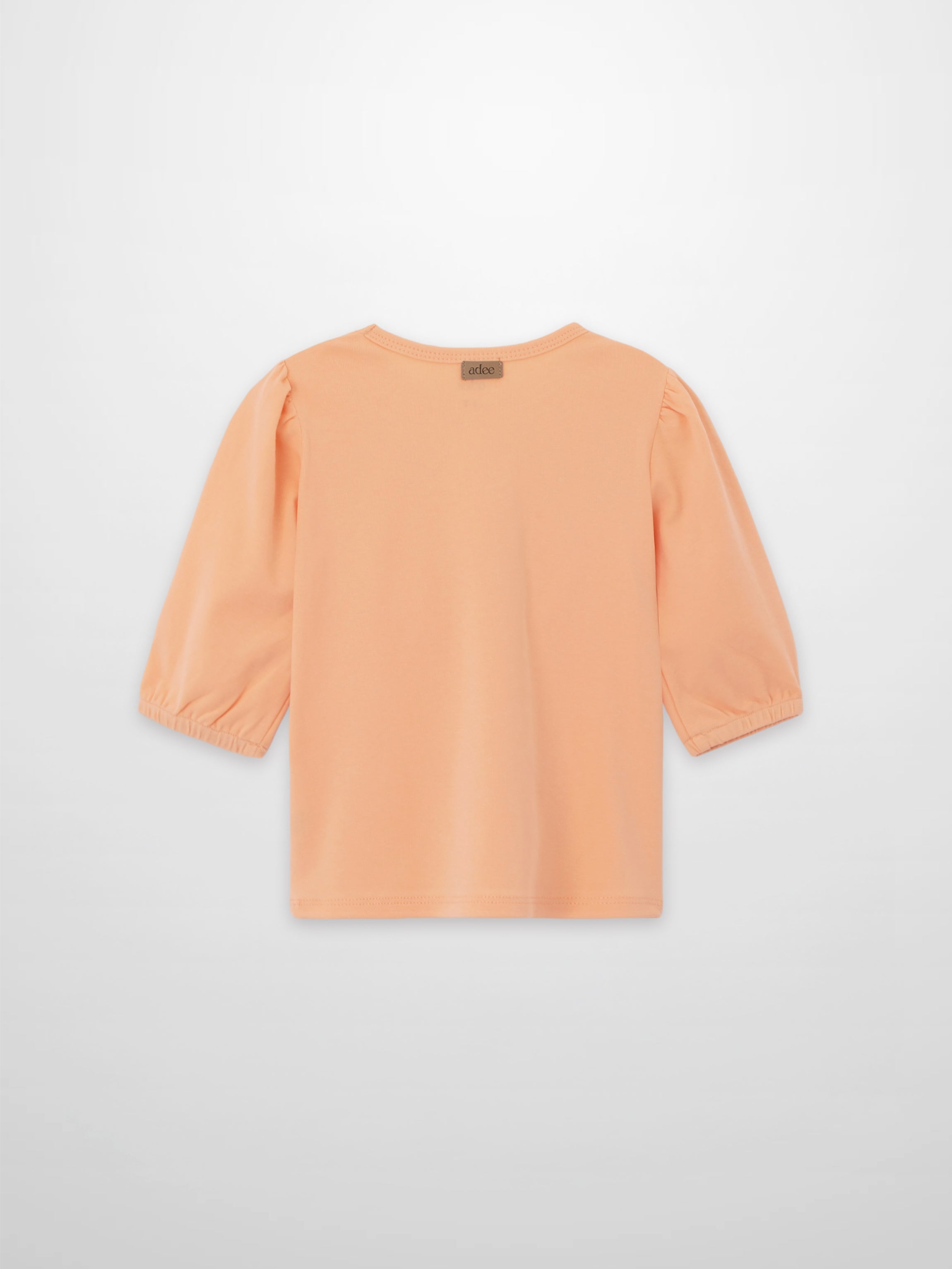 3/4 Puff Sleeve T-shirt - Peach