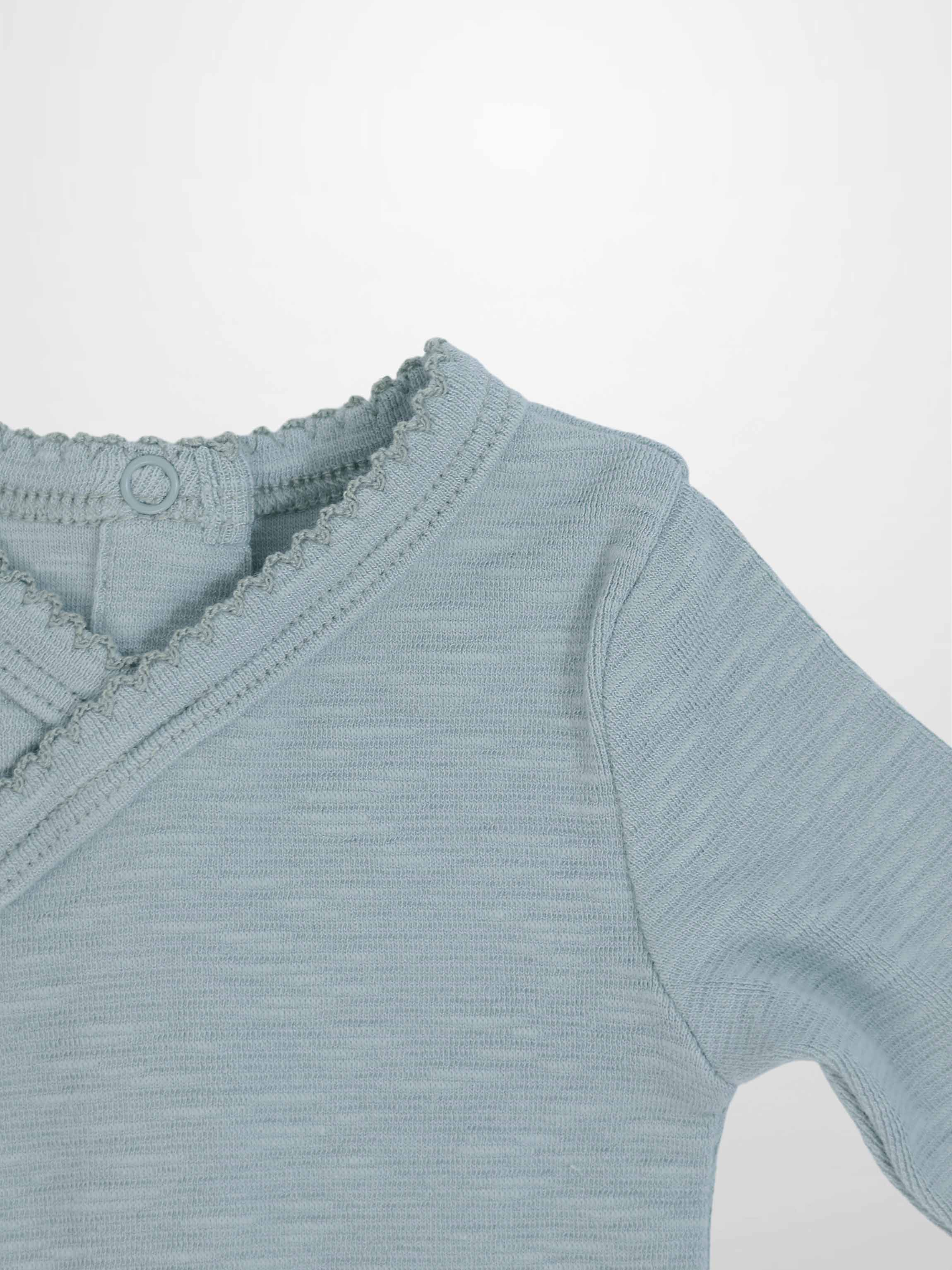 Blue Scalloped Stretchy
