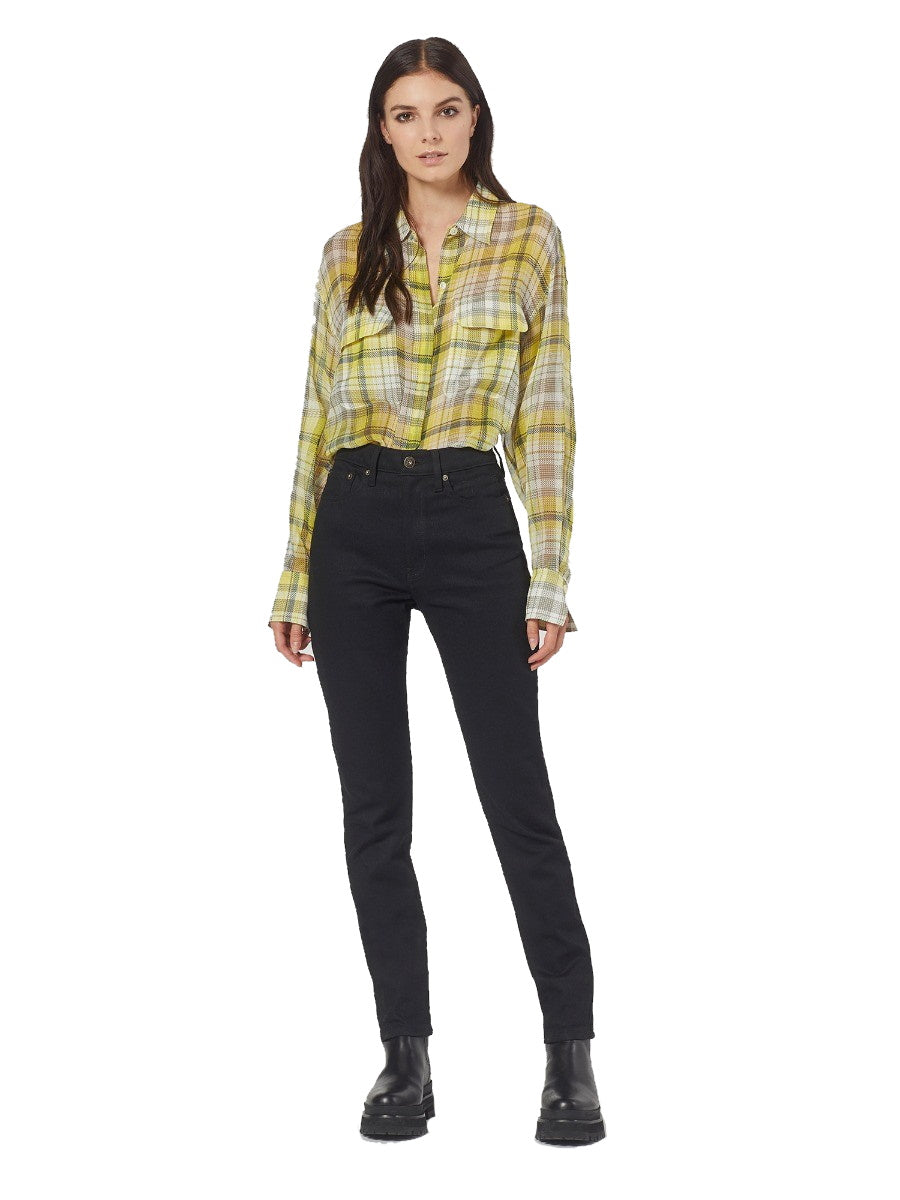 Melanie Silk Shirt - Blazing Yellow
