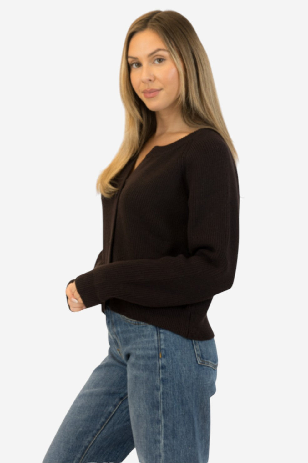 Belle Cardigan - Chocolate