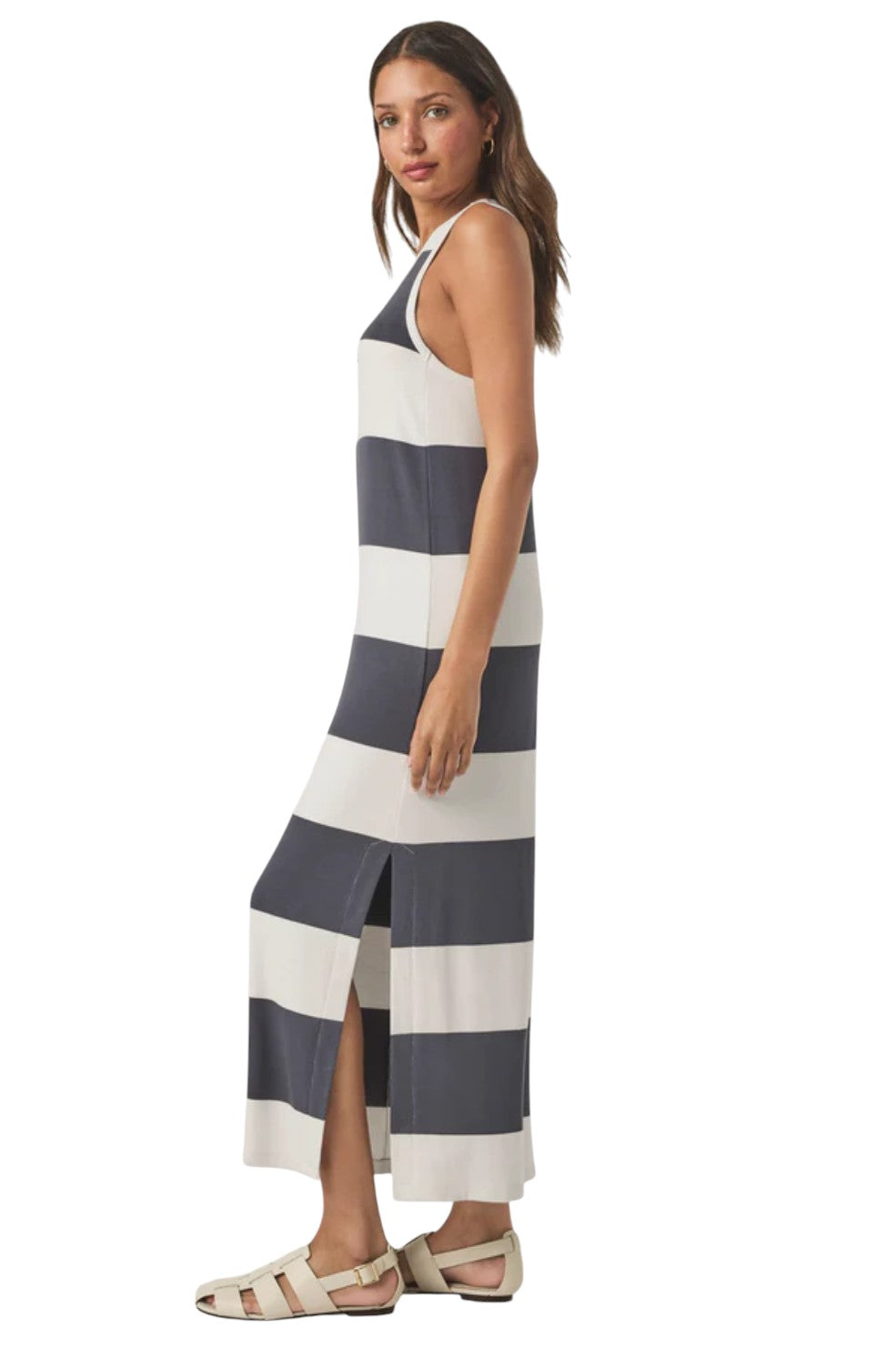 Jenna Stripe Dress - Ink Stripe