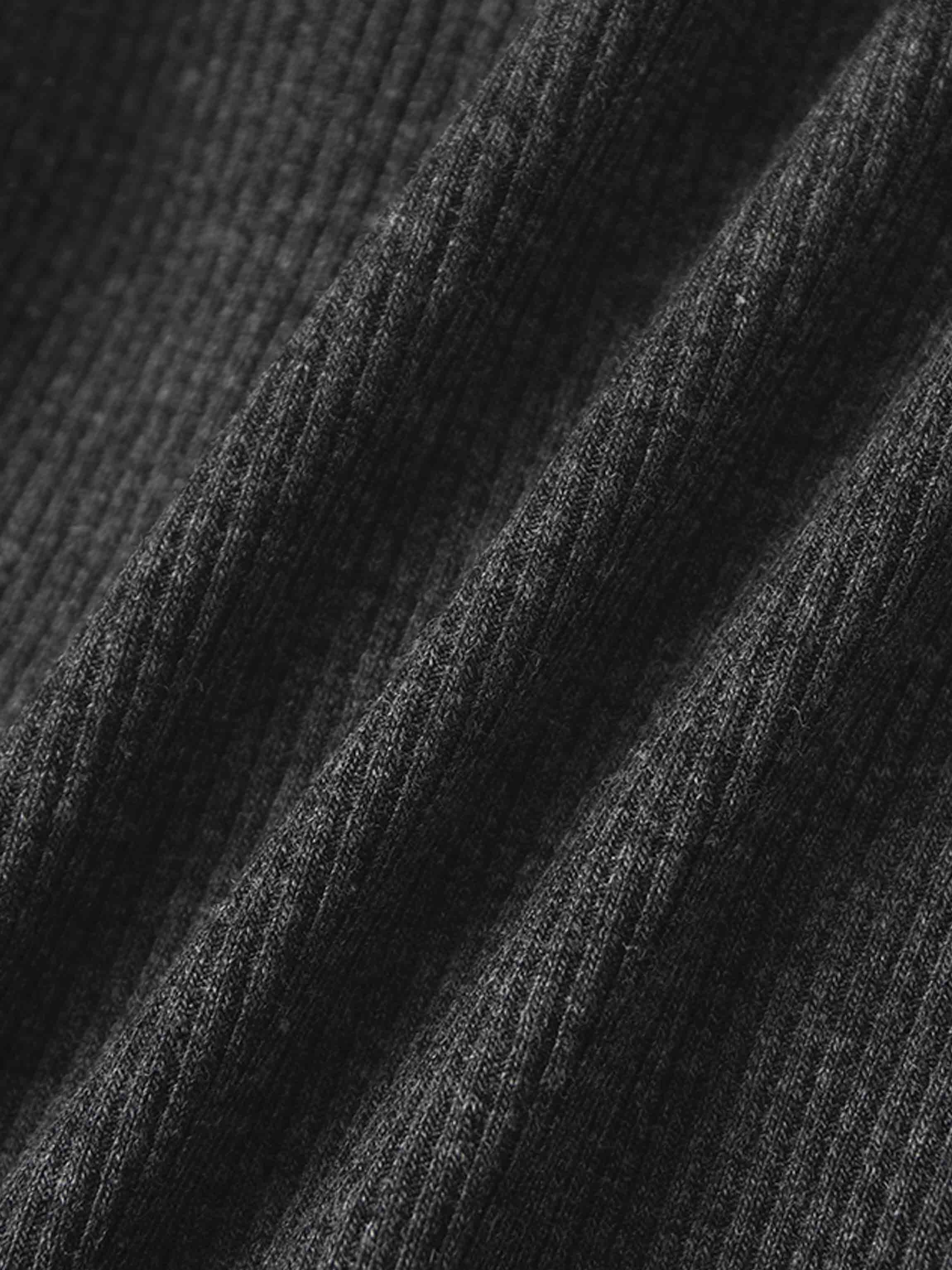 Mock Neck Stretchy - Heather Grey