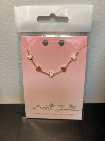 Enamel Heart Charm Bracelet - Multi