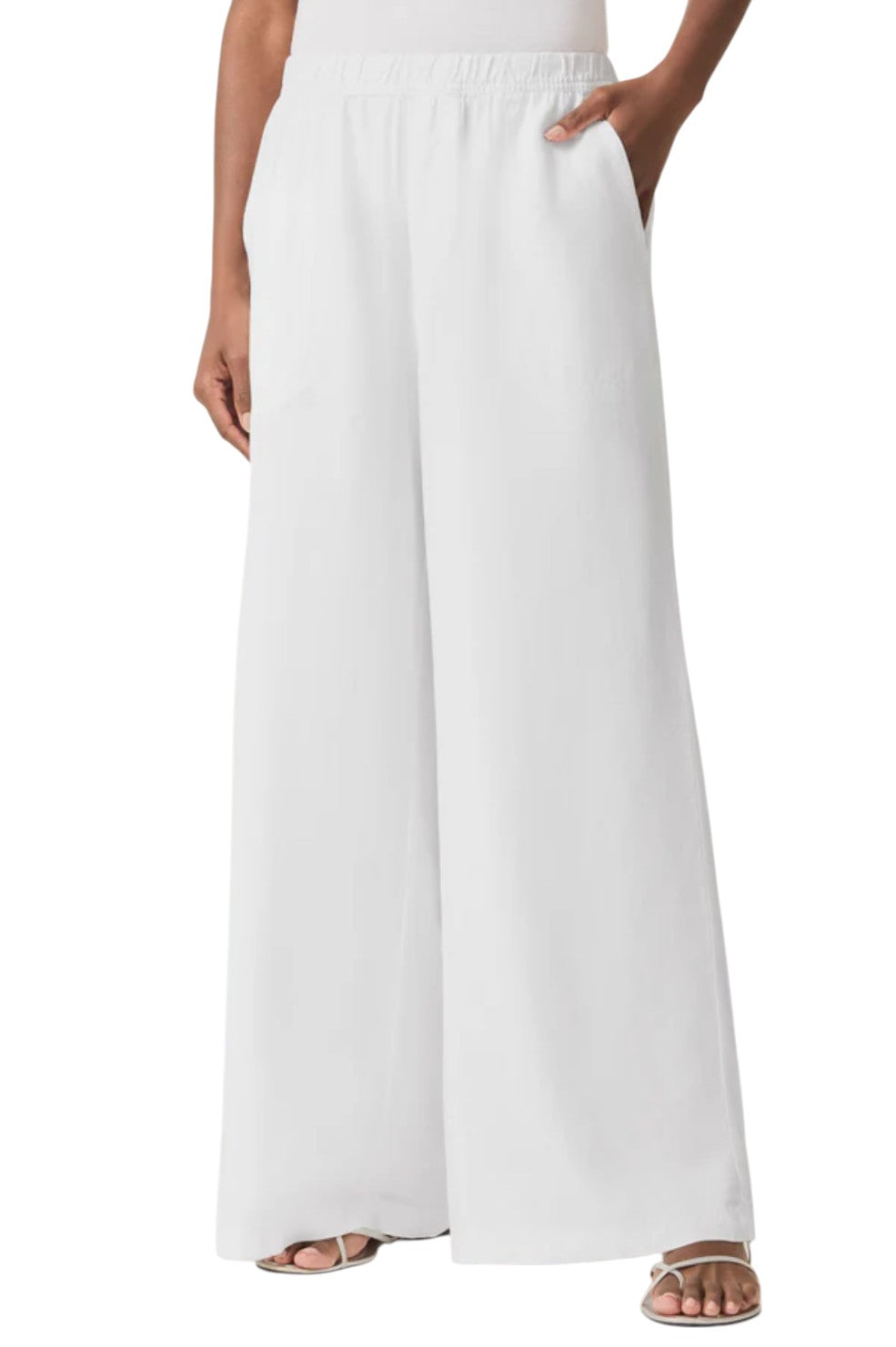 Angie Palazzo Pant - White