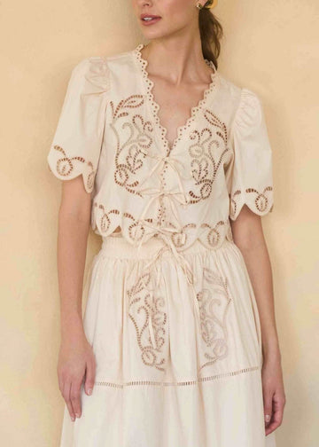 JULIE FRONT TIE TOP