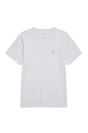 Lili Tee Framed Monogram - Heather Grey