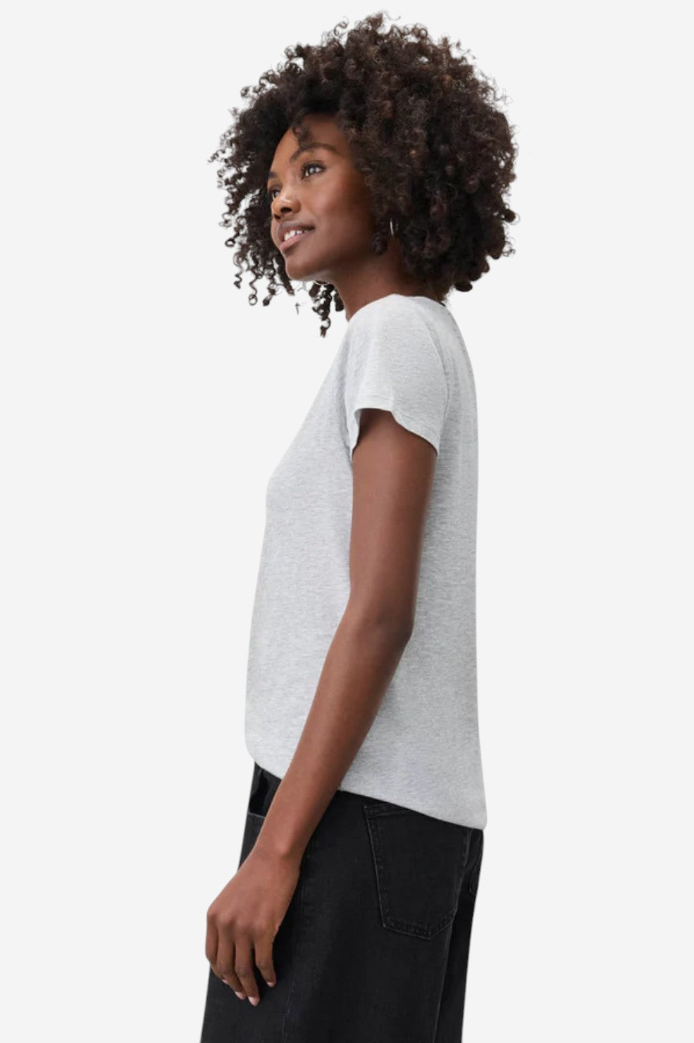 Abbie Crewneck Tee - Heather Grey